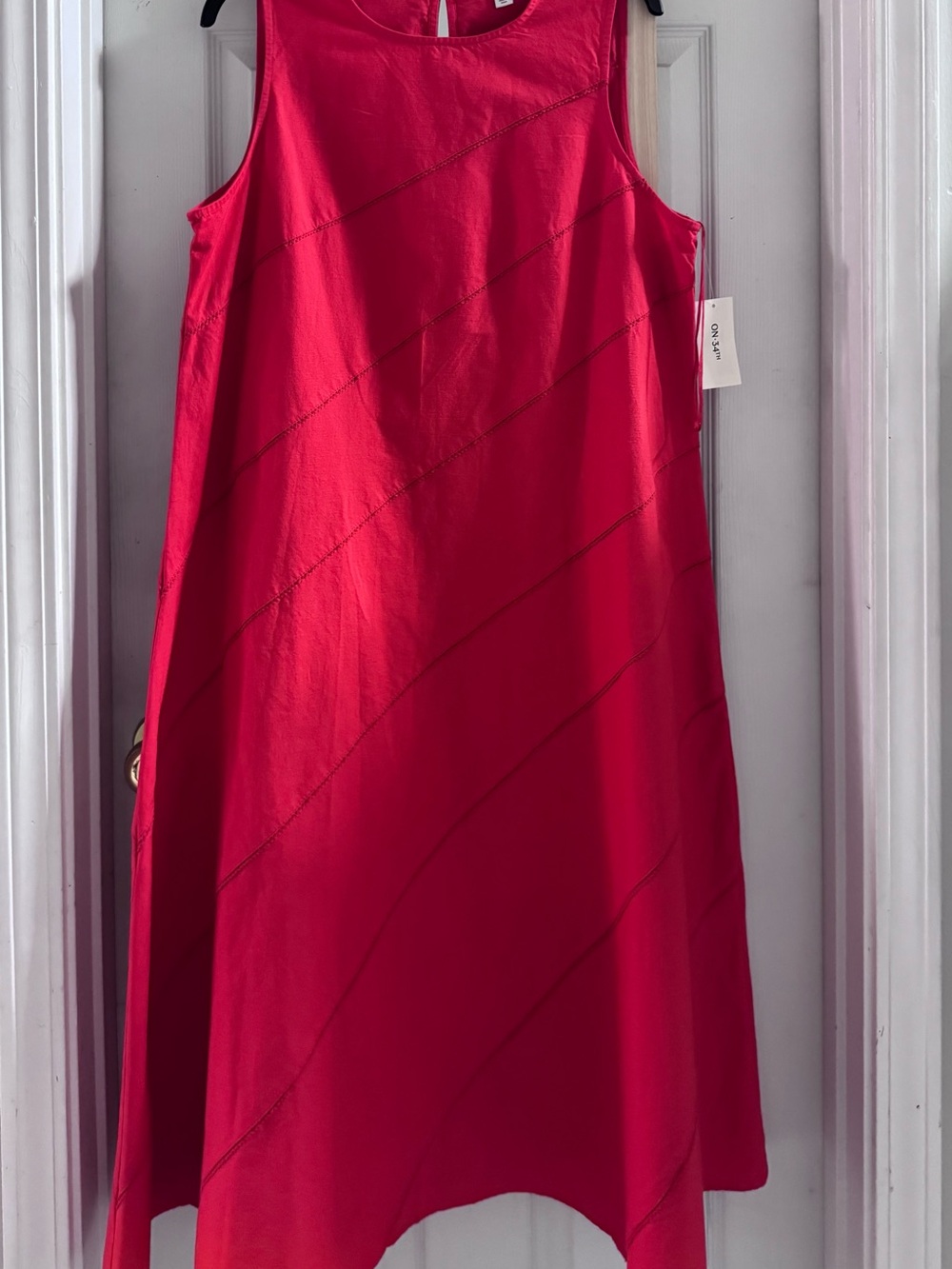 Sleeveless Red Midi A-Line Dress NWT